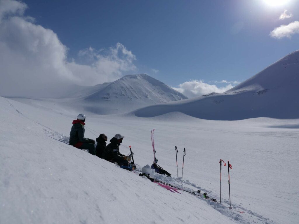 Bild på fikapaus i Abiskofjällen